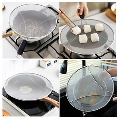 11.5” Splatter Screen for Frying Pan,Stainless Steel Grease Guard Shield
