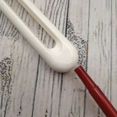 Vtg Bonny Nylon Slotted Wide Round Spatula Pancake Turner Blue White FLAWS READ