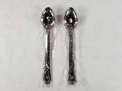 Lot Of 2 Winco BSOT-13H Silver 1.5mm Stainless Steel Solid Basting Spoon 13 In