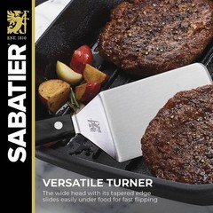 Triple Rivet Stainless Steel Wide Turner, 9.65-Inch, Black,5154549