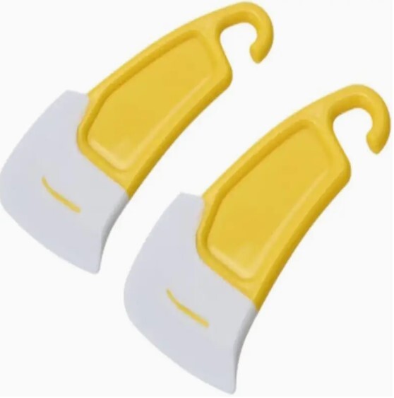 Set of 2 Silicone Pan Scrapers Kitchen Utensil Oil Stain Cleaning Brush Tools