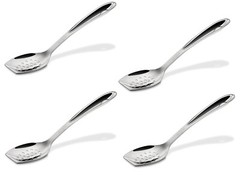 All-Clad Cook & Serve Stainless Steel Slotted Spoon, 10 inch, Silver 4 Pack