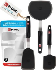 Silicone Spatulas Set Kitchen Turners Nonstick Heat-Resistant Safe 3pc