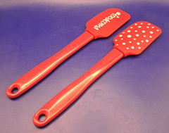 Farberware Soft Grips Heat Resistant Red Silicone Spatulas Gift Set of 2