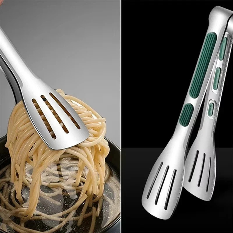 Tongs Steak Clamp Kitchen Stainless Steel Tool Food Clip Bread Meat BBQ