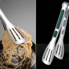 Tongs Steak Clamp Kitchen Stainless Steel Tool Food Clip Bread Meat BBQ