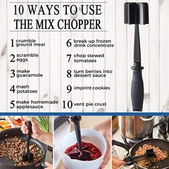 Meat Hamburger Chopper Heat Resistant Utensil Ground Beef Potato Masher Spatula