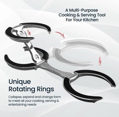 Trivae 4-in-1 Multi-Functional Lid Holder & Pot Stand – Flame Red Kitchen Trivet