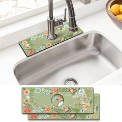 Sink Faucet Absorbing Mat, 2 Pack Drying Mat Around Faucet Sink Splash Guard …
