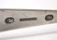 Antique Isaac Hutton Albany New York 1790 Sugar Tongs Acorn Tip Early Monogram