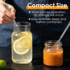 Dishwasher Safe Mini Whisks in 5″ & 7″ Sizes – Rust-Resistant Kitchen Tools
