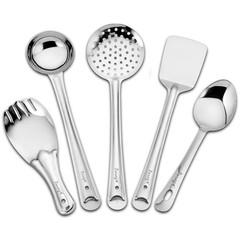Stainless Steel Kitchen Tools Set for Kitchen Cooking and Serving Pack of 5Pcs