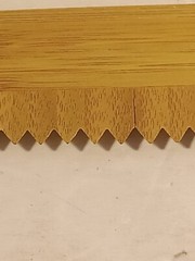 Wooden Bamboo Serrated Chef Knife. Unbranded