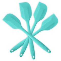 SILICONE SPATULA 4PIECE SET HEATRESISTANT NONSTICK RUBBER SPATULAS WITH STAINLES
