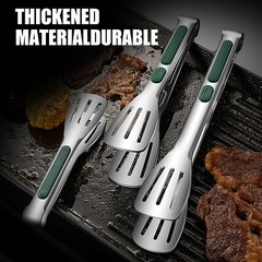 7/9/11.2 IN Stainless Steel Food Clip BBQ Grill Steak Food Clamp Clips Silicone
