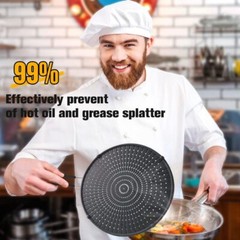13″ Silicone Splash Guard for Frying Pan Heat Resistant Grease Splatter Screen