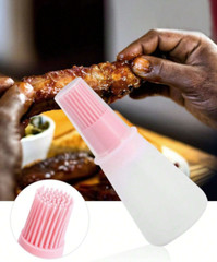 1pc Silicone BBQ Oil Brush – Basting, Cake, Bread & Pastry Kitchen Gadget – NEW