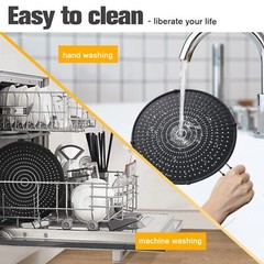 13″ Silicone Splash Guard for Frying Pan Heat Resistant Grease Splatter Screen