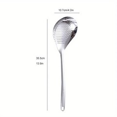 1pc Heavy-duty Stainless Skimmer – Frying & Cooking Strainer Spoon for Kitchen