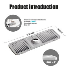 Silicone Faucet Mat for Kitchen Sink,Faucet Draining Mat,Sink Back Splash