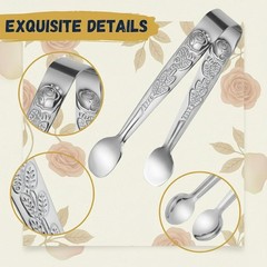 Mini Serving Tongs Stainless Steel 10PCS Small Food & Snack Tongs