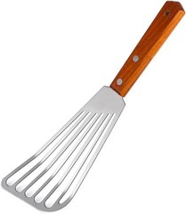 Fish Spatula Stainless Steel, Metal Slotted Spatula for Non-Stick Cookware(Pak2