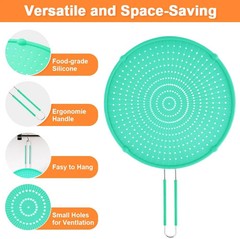 Splatter Screen for Frying Pan, Grease Splatter Guard, Heat-Resistant Splatter G