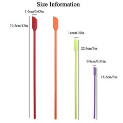 Silicone Spatula Set 4pcs Mini Flexible Scraper Tools for Jar Kitchen Makeup