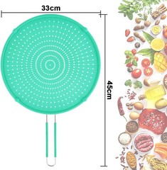Splatter Screen for Frying Pan Grease Splatter Guard Heat-Resistant Shield