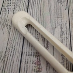 Vtg Bonny Nylon Slotted Wide Round Spatula Pancake Turner Blue White FLAWS READ