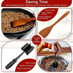 1PC Meat Chopper Hamburger Ground Beef Masher Heat Resistant Cooking Tool