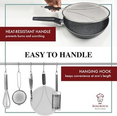 13 Inch Grip Splatter Screen For Frying Pan Skillet Stainless Steel Grease Cover