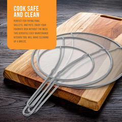 Set of 3 Stainless Steel Splatter Screen – 13″, 11.5″ & 9.5″ Sizes – Fine Mesh S
