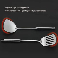 304 STAINLESS STEEL KITCHEN UTENSILS SET 6 PCS COOKING UTENSIL SPATULA SOUP SPOO