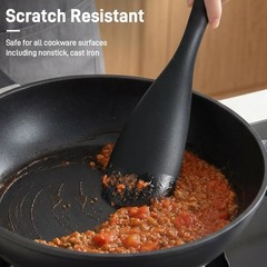 3 PACK Silicone Cooking Spatula & Spoon for Nonstick Cookware, BPA-Free |