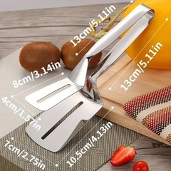 Stainless Steel Steak Clamp Food Clip Tongs Bread Meat BBQ Kitchen Cooking Tool