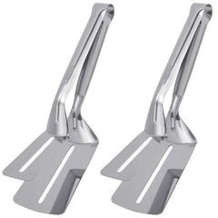 Steak Clamps, 3-in-1 Cooking Tong, Double Sided Spatula, 10 inch Multifunctio…