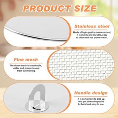 Splatter Screen for Frying Pan, 3 Pack Stainless Steel Extra-Fine Mesh, 10 in…