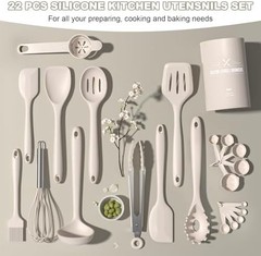 22PCS Silicone Cooking Utensils Set Heat Resistant Kitchen Tools $1.14 / count