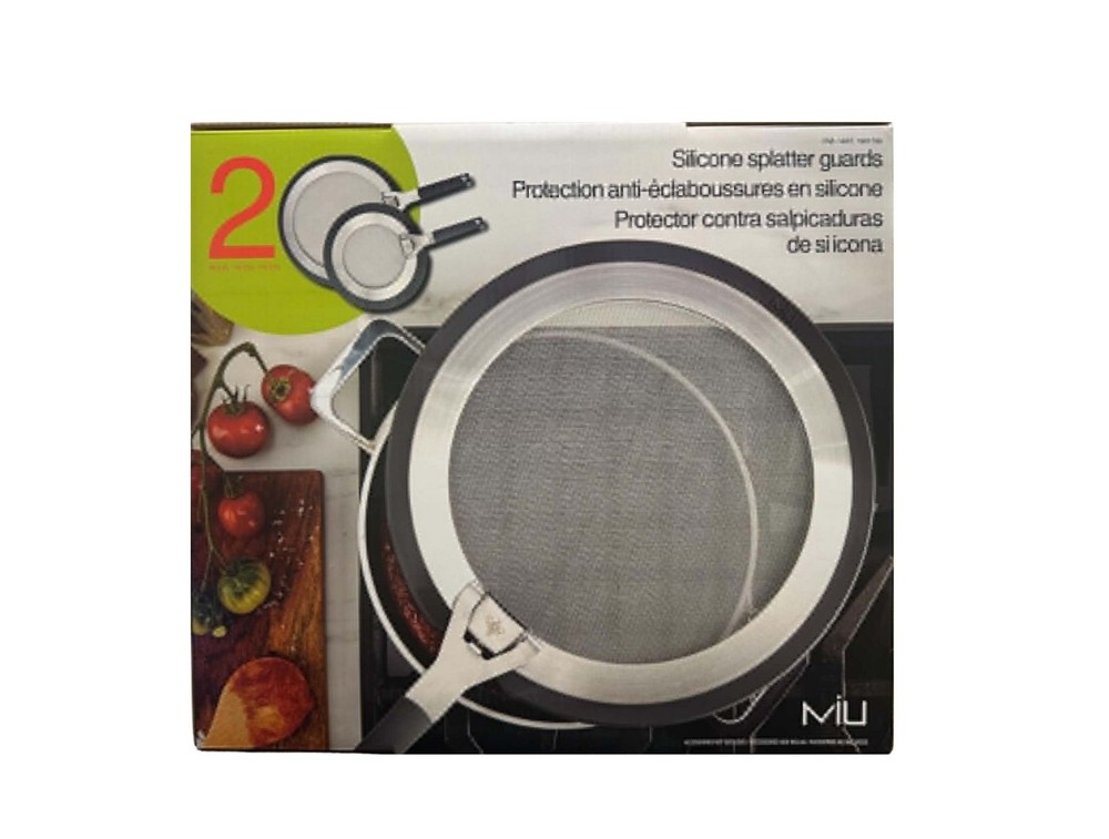 MIU 2-piece Silicone Splatter Guards 18/8 Stainless Steel Dishwasher Safe