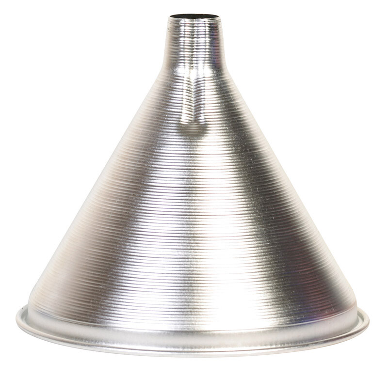 HIC 698 Fill/Refill Easily 4 oz. Capacity Silver Aluminum Funnel 4 H in.