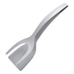 2 In 1 Nylon Grip Flip Tongs Egg Spatula Tongs Steak Spatula Fried Turners Tools