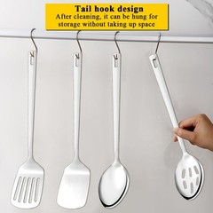 HOMQUEN 4pc Silver Stainless Steel Kitchen Utensils Set