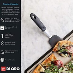 Di Oro Chef Series Standard Flexible Silicone Turner Spatula 600f Heat Resistant