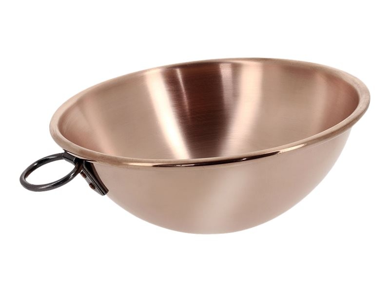 De Buyer inocuivre mounting bowl, copper with ring handle 6580.26N