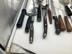 28 Metal + Plastic Wooden Stainless Kitchen Utensils Tools Fork Knife Mashers ++