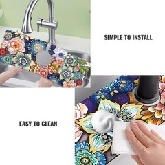 Sink Faucet Absorbing Mat, 2 Pack Drying Mat Around Faucet Sink Splash Guard …