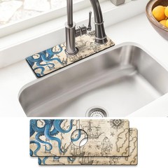 Sink Faucet Absorbing Mat, 2 Pack Drying Mat Around Faucet Sink Splash Guard …