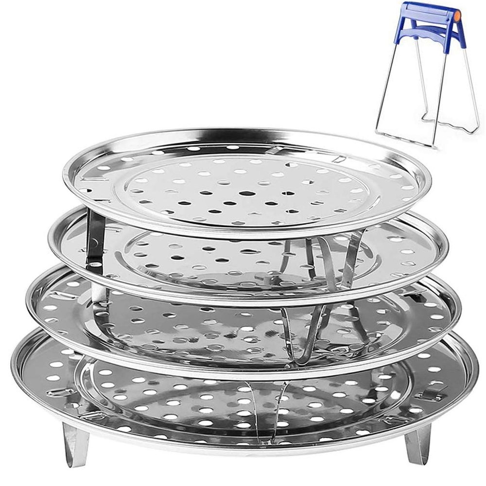 Round Stainless Steel Steamer Rack 7.6″ 8.5″ 9.33″ 10.23″ Inch Diameter Steam…