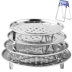 Round Stainless Steel Steamer Rack 7.6″ 8.5″ 9.33″ 10.23″ Inch Diameter Steam…